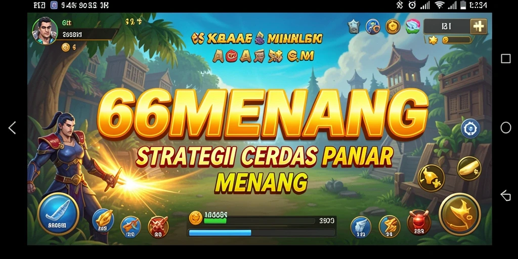 Tampilan dinamis dari gameplay 66MENANG yang penuh strategi.