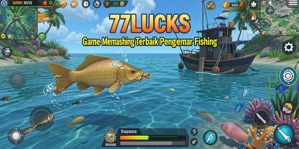 Tampilan menarik dari gameplay <strong>77LUCKS</strong> dengan aksi memancing yang seru.