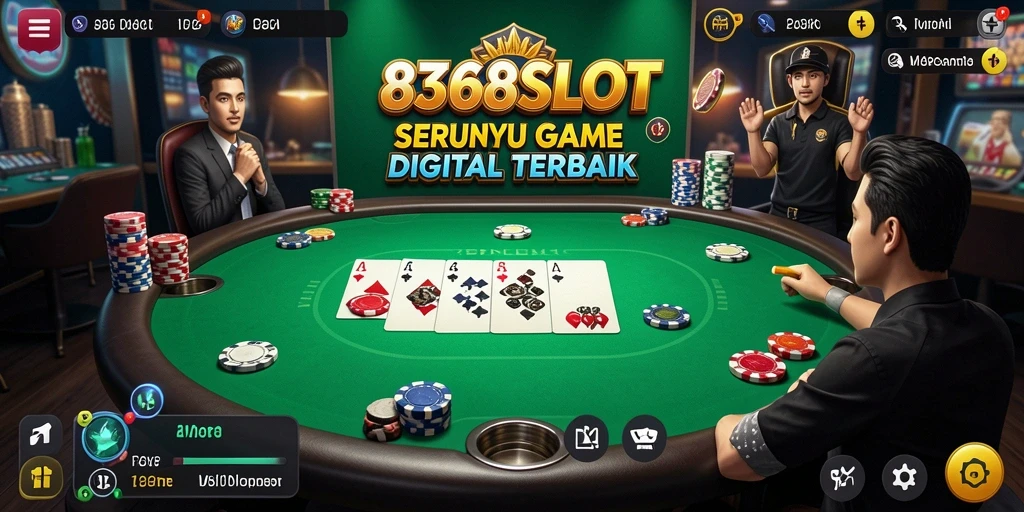 Tampilan menarik dari gameplay Poker di 8368SLOT.