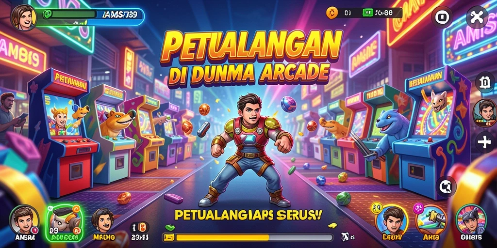 Tampilan gameplay seru dari AMS789 dengan berbagai level dan karakter.