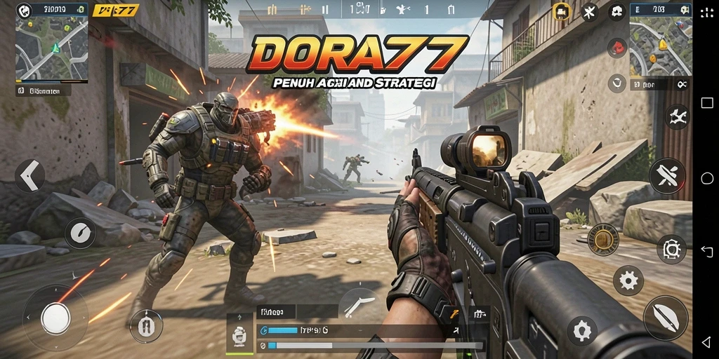 Tampilan memukau dari gameplay intens DORA77.