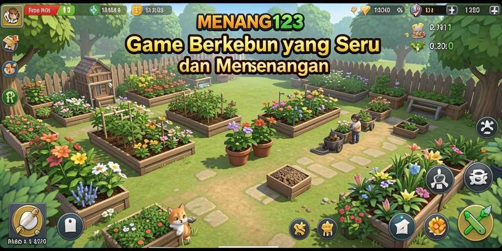Tampilan gameplay seru di MENANG123 dengan aktivitas pertanian.