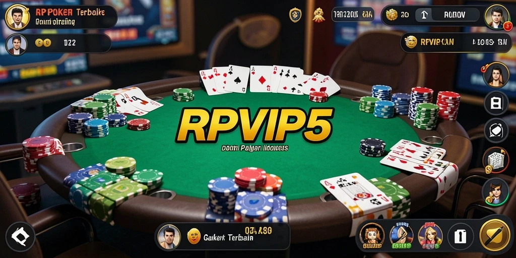 Tampilan gameplay Poker yang menarik dan seru di RPVIP5.
